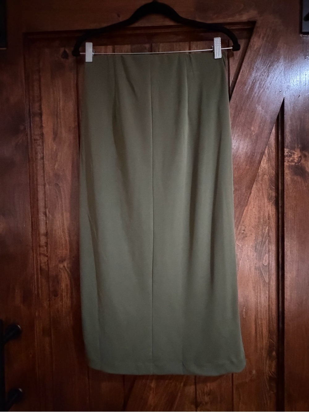 Ann Taylor Petite Hardware Embellished Wrap Midi Skirt - Picture 5 of 8